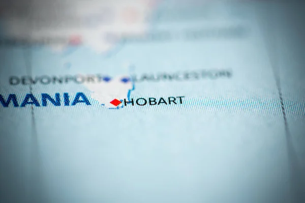 Hobart Tasmania Map — Stock Photo, Image