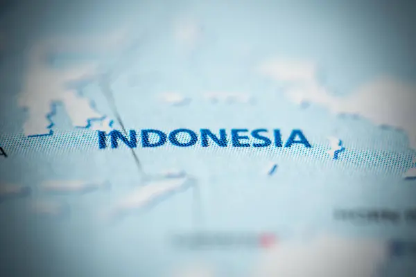 Indonesia Sulla Mappa — Foto Stock