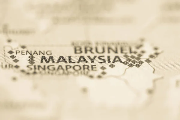 Malásia Mapa — Fotografia de Stock