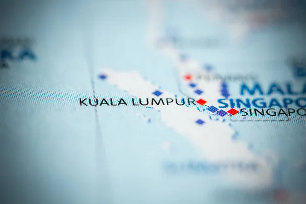 Kuala Lumpur Malásia Mapa — Fotografia de Stock