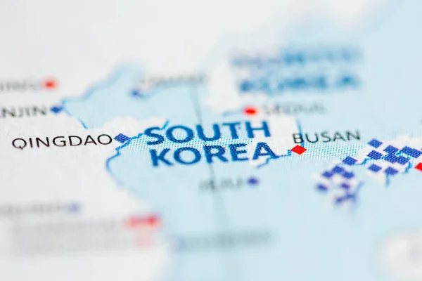 地図上の韓国 — ストック写真