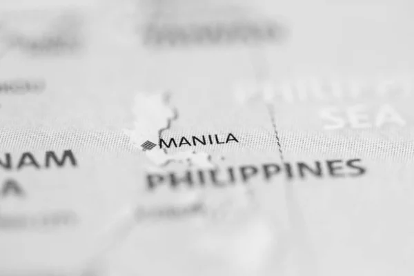 Manila Filipinas Mapa — Fotografia de Stock