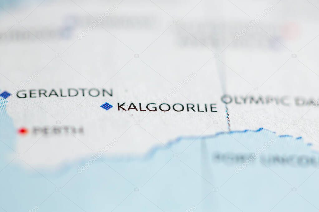 Kalgooorlie. Australia on the map