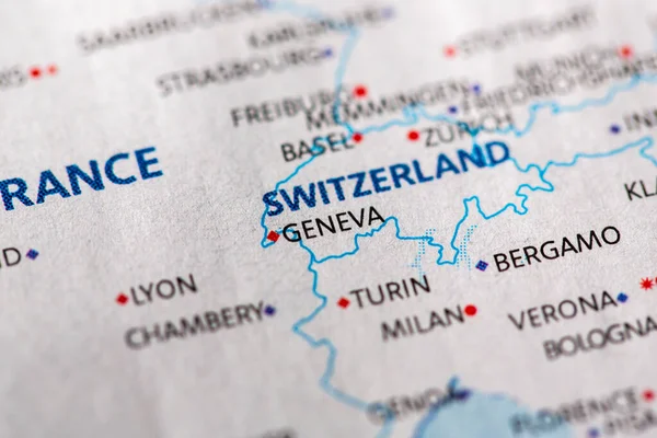 Genève Stad Kaart — Stockfoto