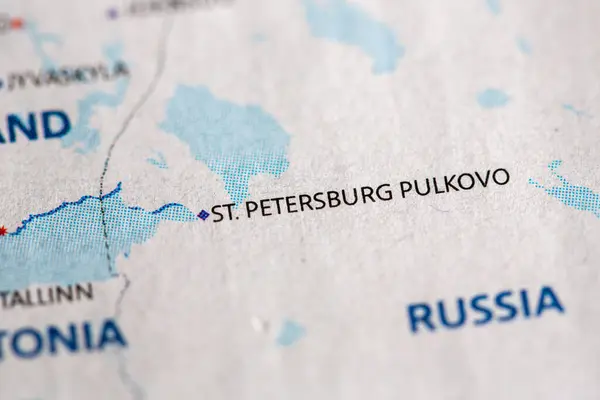 Petersburg Pulkovo City Map — 스톡 사진