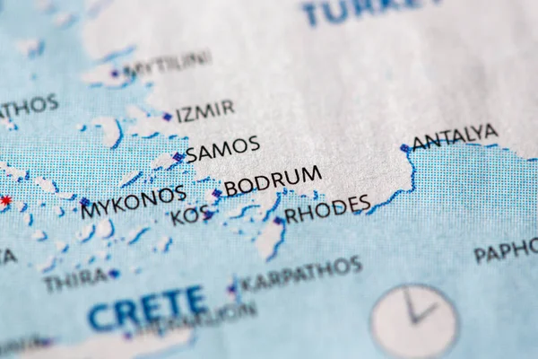 Bodrum City Map — Φωτογραφία Αρχείου