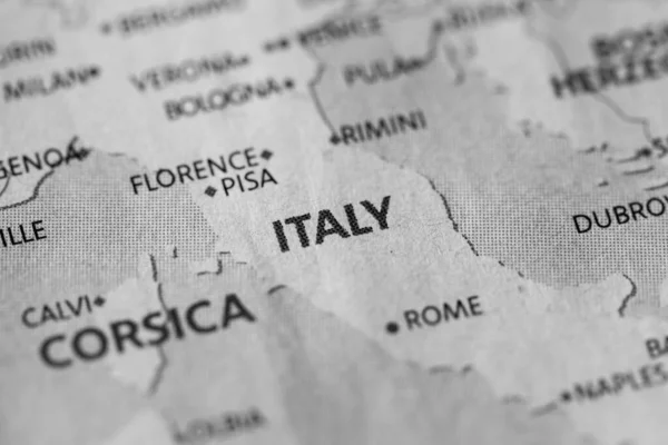 Close Της Ιταλίας Γεωγραφικό Χάρτη Της Πόλης — Φωτογραφία Αρχείου