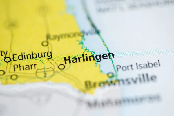 Harlingen Texas Usa Interactieve Kaart — Stockfoto