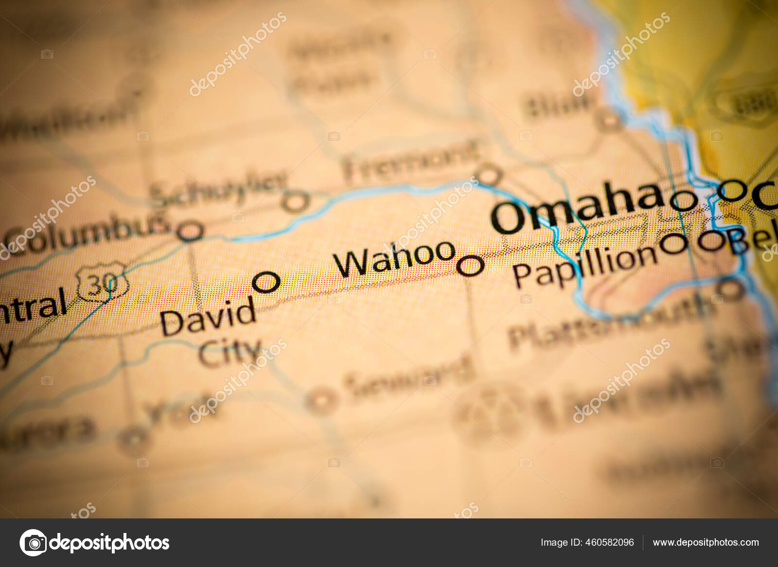 Wahoo Nebraska Usa Map Stock Photo by ©aliceinwonderland2020 460582096