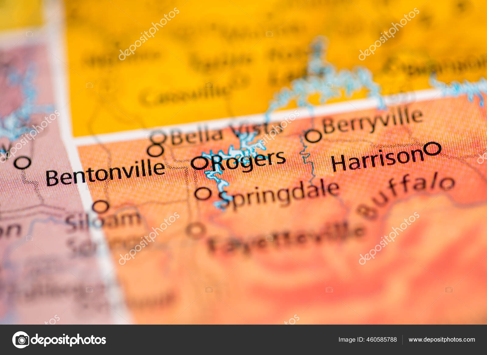 Rogers Arkansas Usa Map Stock Photo by ©aliceinwonderland2020 460585788