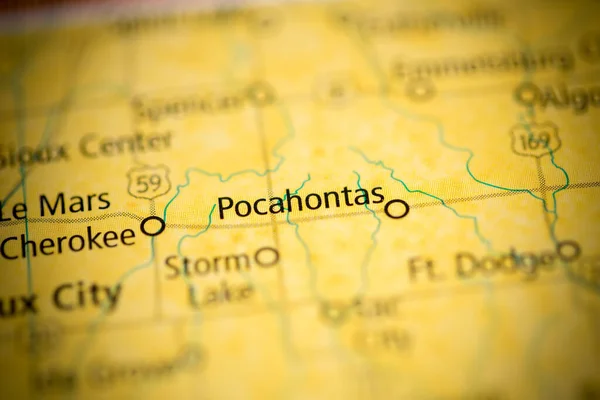 Pocahontas Iowa Usa Map — Stock Photo, Image