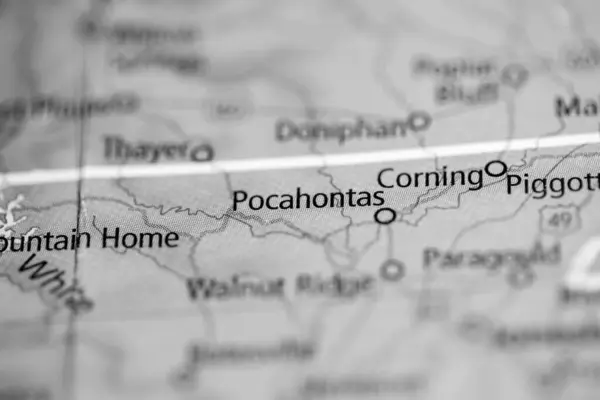 Pocahontas Arkansas Usa Map — Stock Photo, Image