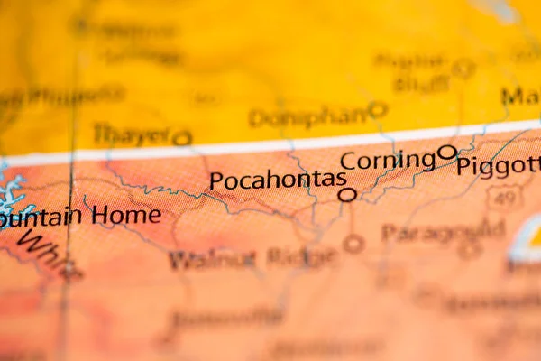 Pocahontas Arkansas Usa Map — Stock Photo, Image