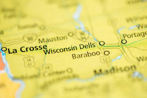 Wisconsin Dells Wisconsin Usa Mapě — Stock fotografie