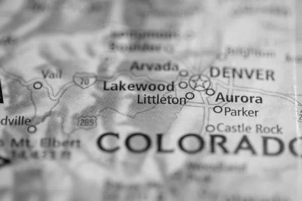 Littleton Colorado Usa Mapa —  Fotos de Stock