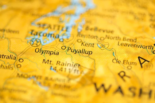 Puyallup Washington Usa Auf Der Karte — Stockfoto