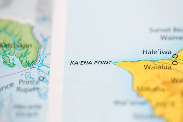 Ena Point Hawaii Usa Map — Stock Photo, Image