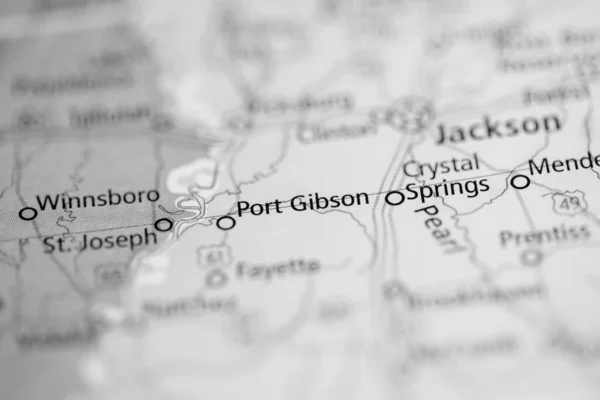 Port Gibson Mississippi Usa Mapa —  Fotos de Stock