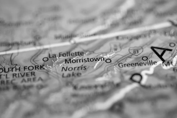 Morristown Tennessee Usa Mapa —  Fotos de Stock