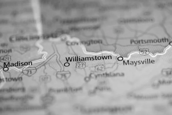 Williamstown Kentucky Usa Mapa —  Fotos de Stock