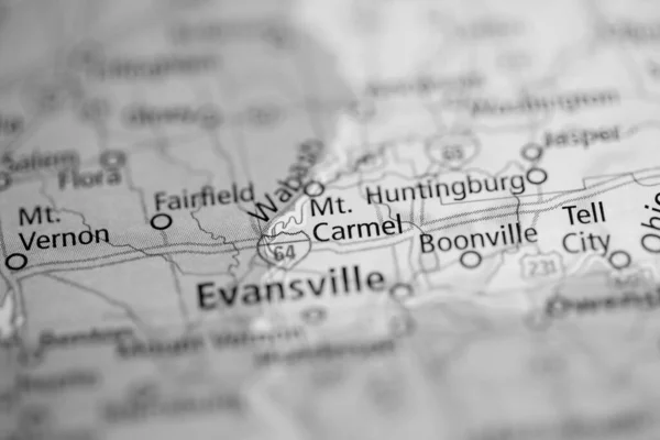 Karmel Indiana Usa Interactieve Kaart — Stockfoto
