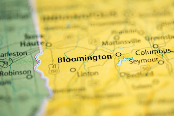 Bloomington Indiana Stati Uniti Sulla Mappa — Foto Stock