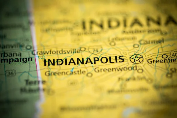 Indianapolis Indiana États Unis Sur Carte — Photo