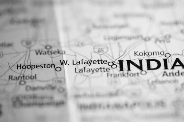 West Lafayette Indiana Usa Mapa — Foto de Stock