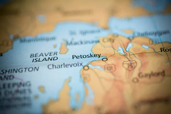 Petoskey Michigan Usa Mapě — Stock fotografie