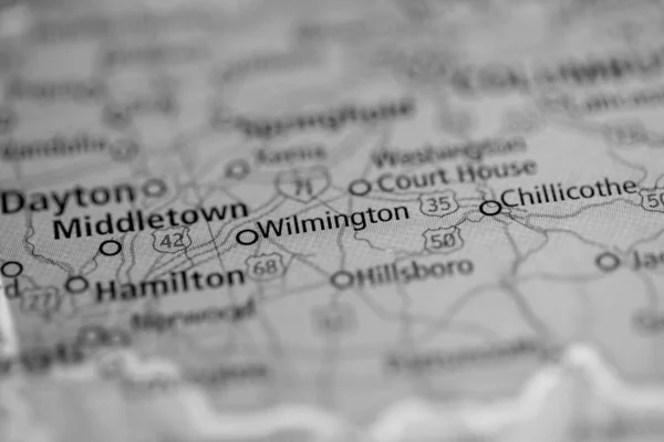 Wilmington Ohio Usa Mapa —  Fotos de Stock