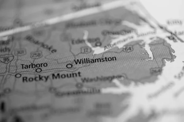 Williamston Carolina Norte Eua Mapa — Fotografia de Stock