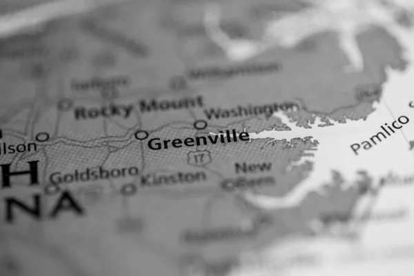 Greenville North Carolina Usa Map — Stok fotoğraf