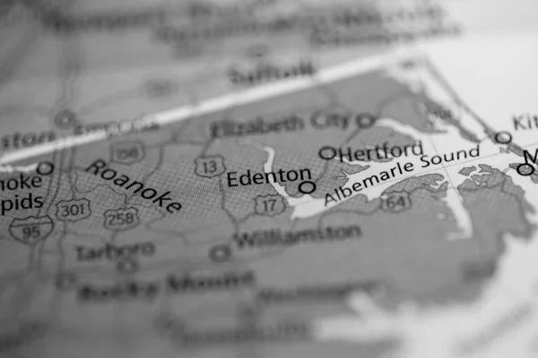 Edenton Carolina Del Norte Usa Mapa —  Fotos de Stock