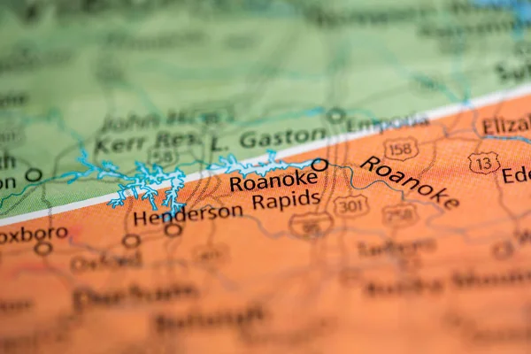 Roanoke Rapids North Carolina Usa Map — Stok fotoğraf