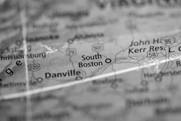 South Boston Virginia Usa Map — Stok fotoğraf