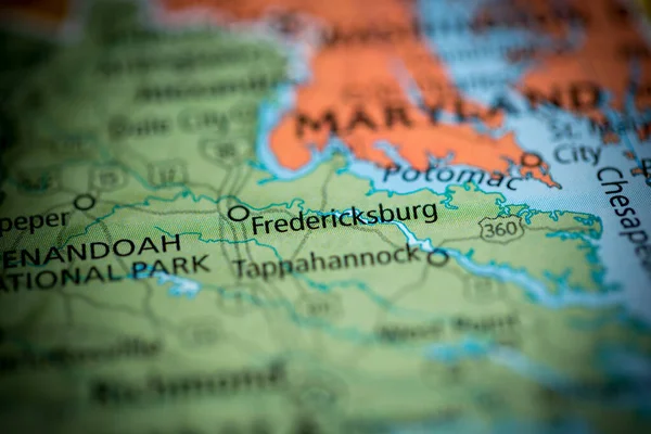 Fredericksburg Virginia Usa Map — Stok fotoğraf