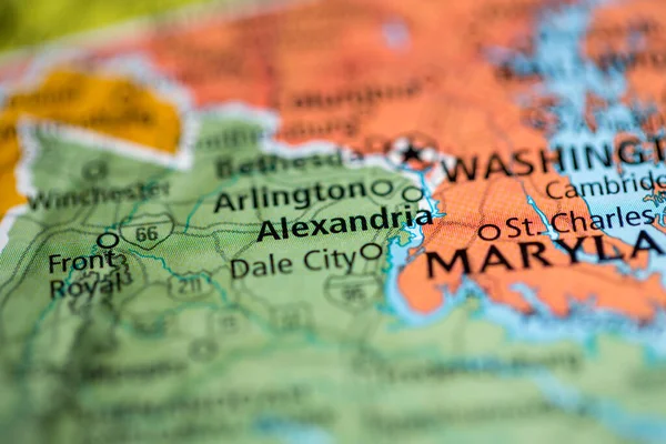 Alexandria Virginia Eua Mapa — Fotografia de Stock