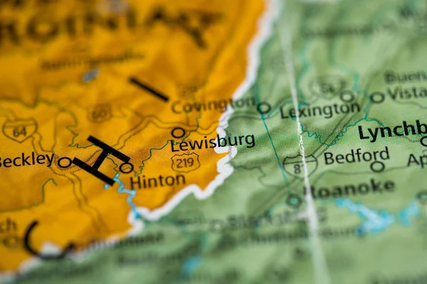 Lewisburg West Virginia Usa Map — Stok fotoğraf