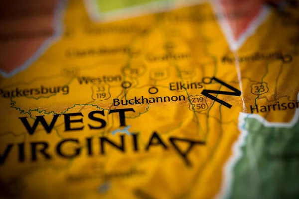 Buckhannon West Virginia Usa Map — Stok fotoğraf
