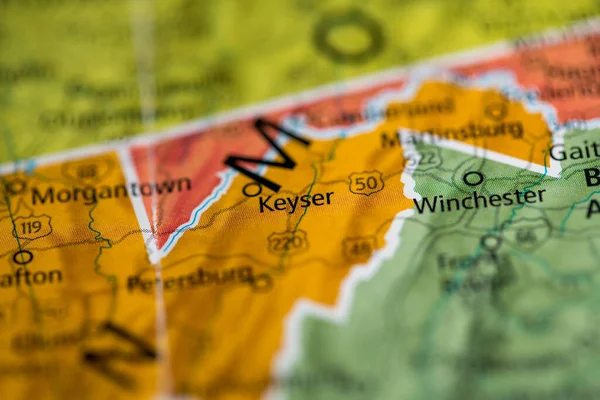 Keyser West Virginia Usa Map — Stok fotoğraf