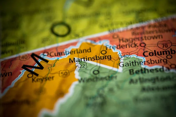 Martinsburg West Virginia Usa Map — Stok fotoğraf