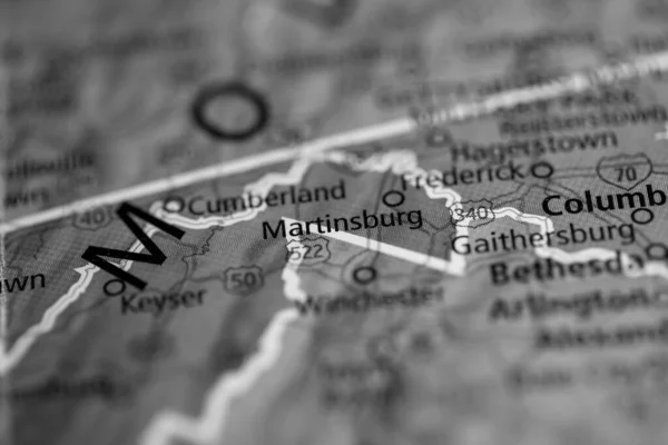 Martinsburg Virginia Occidental Usa Mapa —  Fotos de Stock