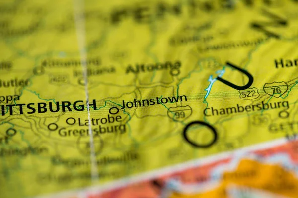 Johnstown Pennsylvania Usa Map — Stok fotoğraf