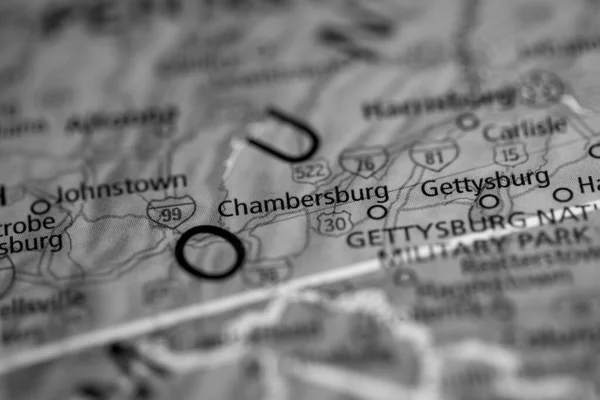 Chambersburg Pennsylvania Usa Mapa —  Fotos de Stock