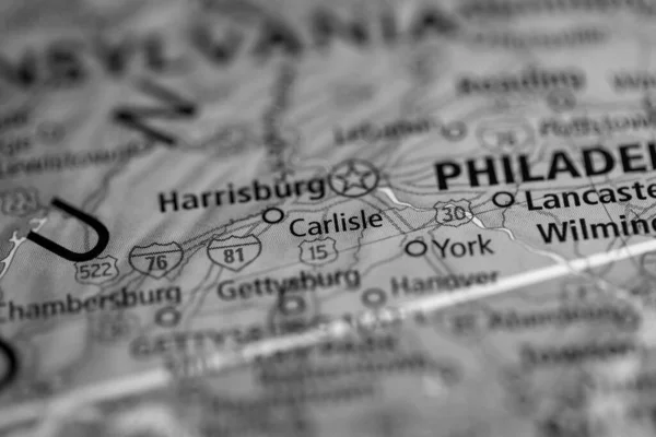 Carlisle Pennsylvania Usa Map — Stock fotografie