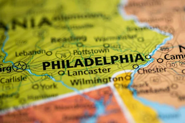 Philadelphia Pennsylvania Usa Map — Stock fotografie