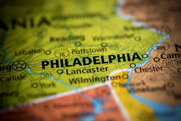 Philadelphia Pennsylvania Usa Map — Stock fotografie