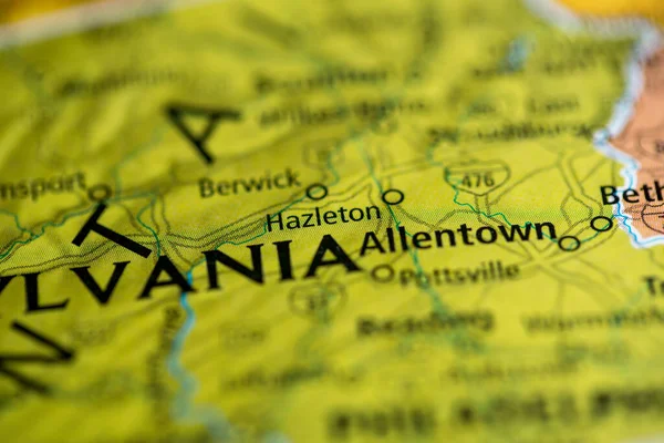 Hazleton Pennsylvania Usa Map — Stock fotografie