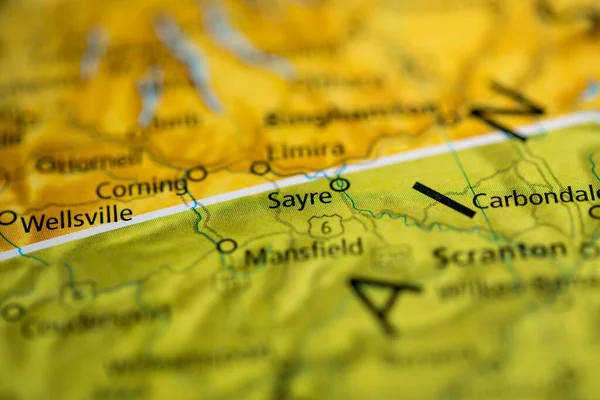 Sayre Pennsylvania Usa Map — Fotografia de Stock