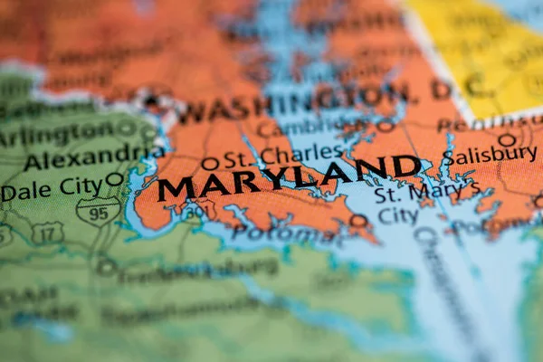 Maryland Usa Map — Fotografia de Stock